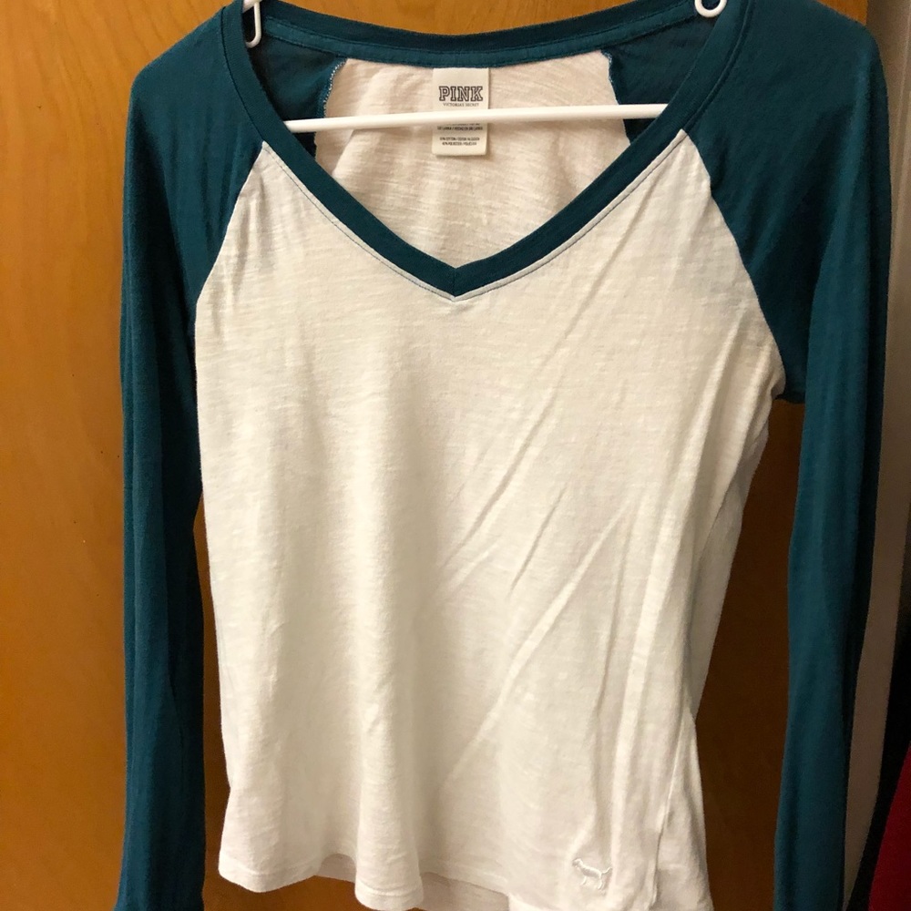 Bluish green baseball tee!